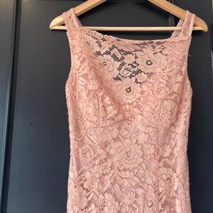 Le Chateau rose coloured lace dress.